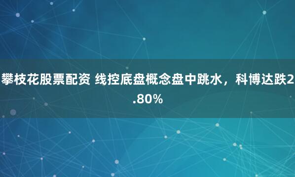 攀枝花股票配资 线控底盘概念盘中跳水，科博达跌2.80%