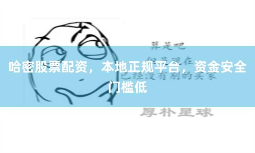 哈密股票配资，本地正规平台，资金安全门槛低